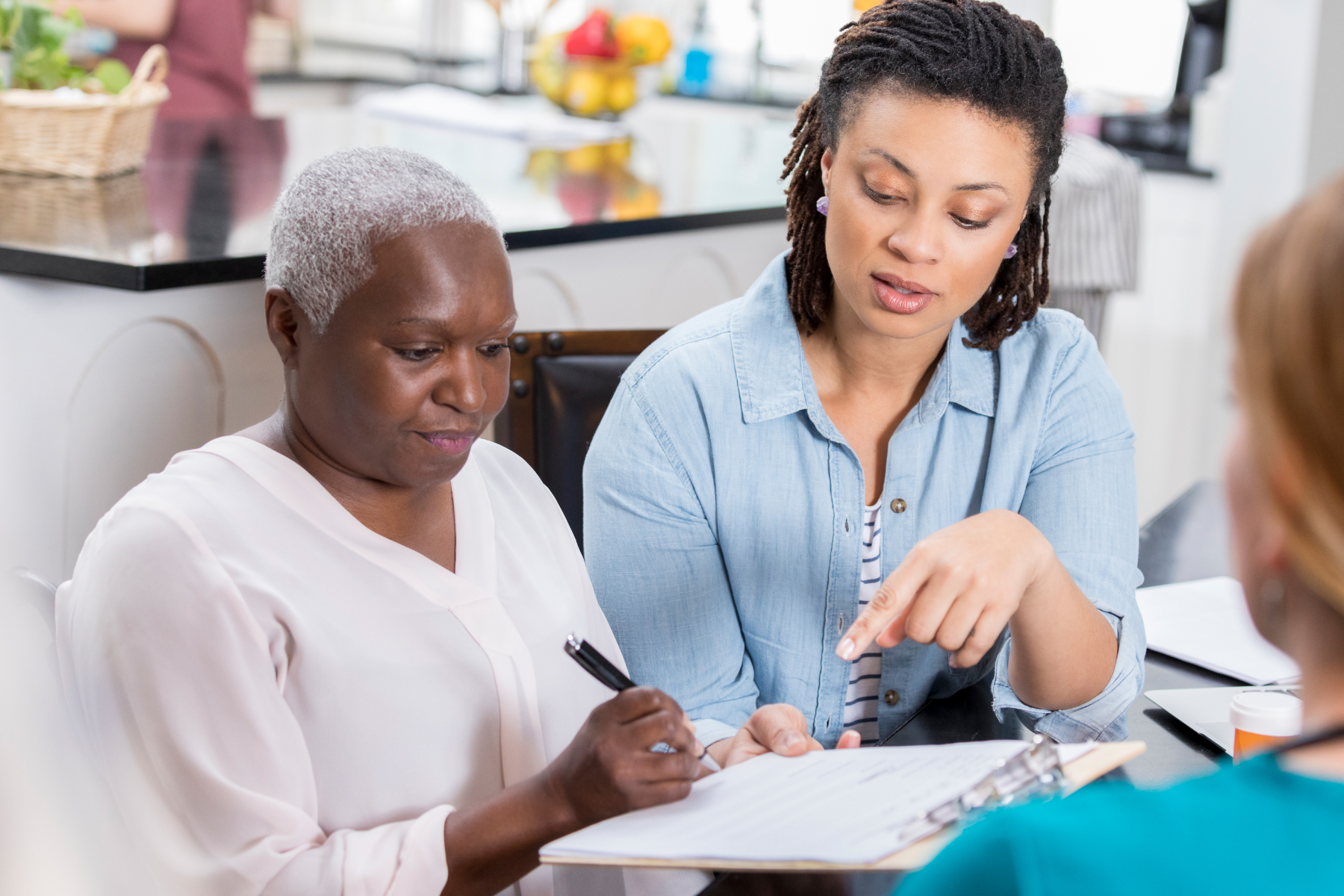 Durable Power of Attorney Loving adult female hug comfort caress crying elderly mother wipe tears use paper tissue, show support and care, depressed desperate mom and daughter feel sad unhappy mourning for family loss